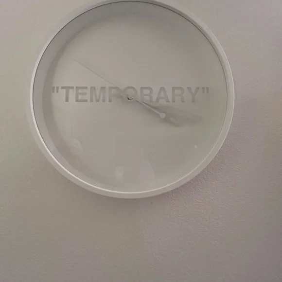 Off-White X IKEA Wall Clock MARKERAD “TEMPORARY”
